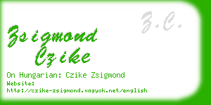 zsigmond czike business card